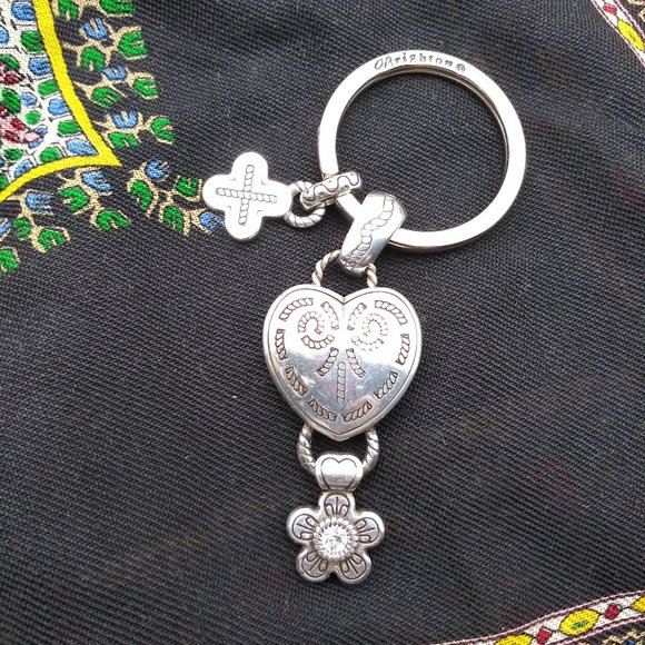 Brighton Heart & Flower Key Ring - Picture 2 of 4